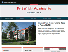 Tablet Screenshot of fortwrightapartments.com